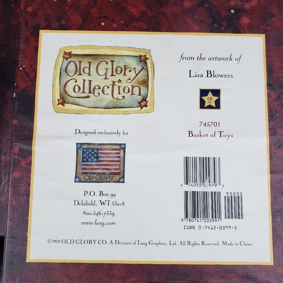 Vintage Old glory collection Santa Basket Of Toys Figurine by Lisa Blowers - Picture 13 of 13